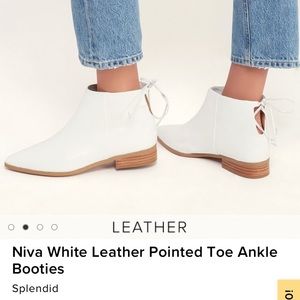 White leather boots size 7.5